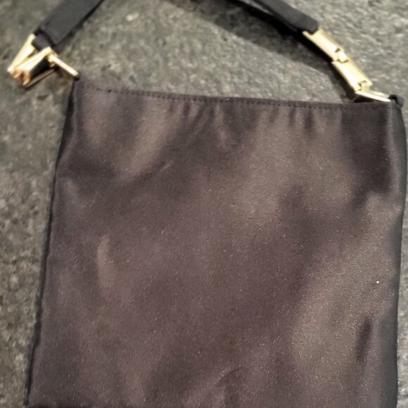 Lauren Ralph Lauren Black Satin Gold Accent, Small Clutch Purse (LIKE NEW) - Picture 6 of 6